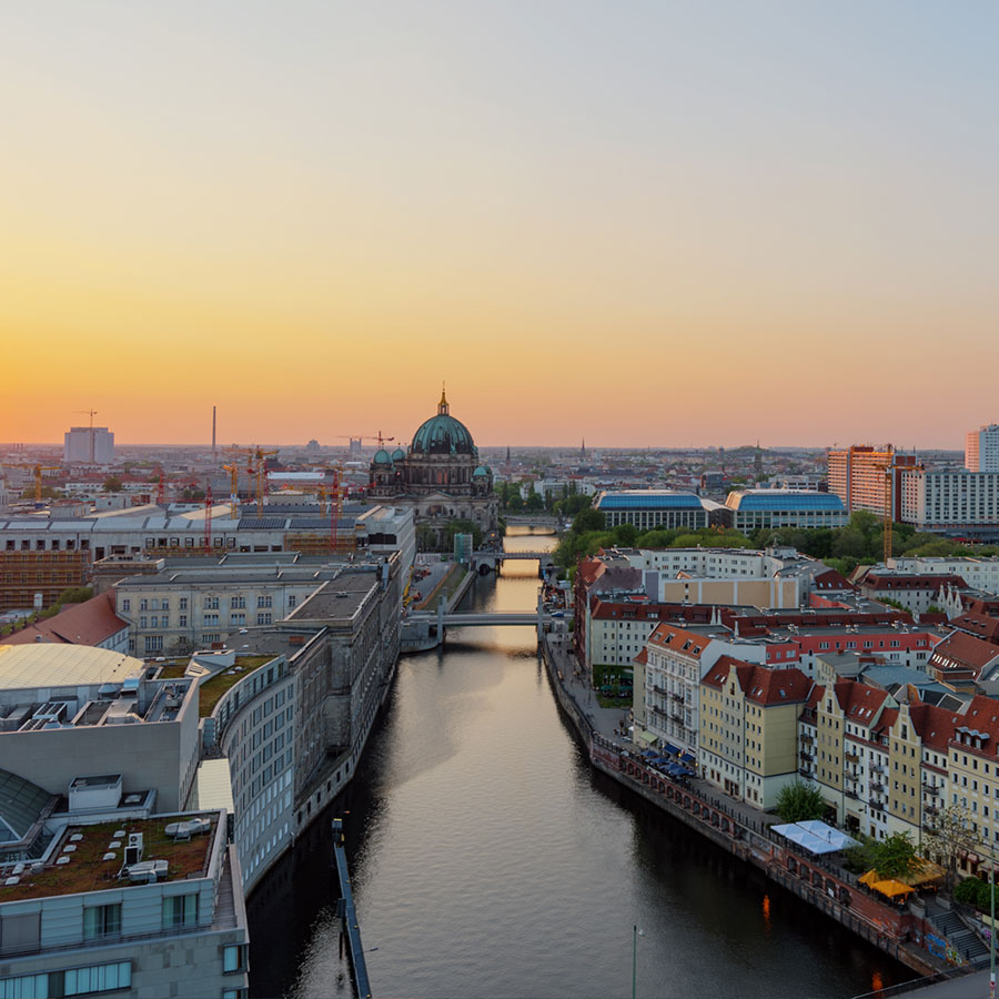 Panorámica de Berlín, Alemania. Disfruta nuevos destinos en 2026 con Viajes Comfama