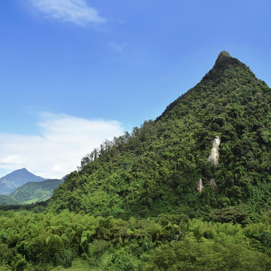 Panorámica de Cerro Tusa, la pirámide natural en Venecia, Antioquia.